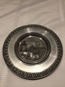 Vintage Zinn-Geisel-innung 5 1/4" Zinnteller Nürnburg Die Kaiserburg Siegel - Bild 1 von 5