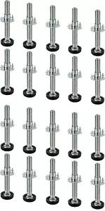 20x Verstellschraube M8 Regulierschraube mit Einschlagmutter Sockel-Versteller - Bild 1 von 22