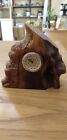 mid century modern Nature Art And Craft Live Edge Wood Clock with Quartz Clock