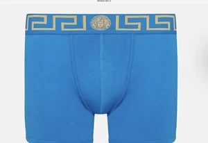 Versace TRONK Algodón Elástico AZUL (Verde azulado)/DORADO Talla 3 (XSpequeño) Auténtico - Imagen 1 de 12
