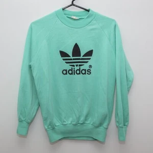 Adidas Vintage Grün Pullover Gr. S Samt Logo Europa - Bild 1 von 1