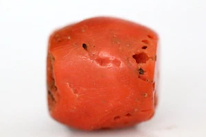 Rare Very Old Yemenite Red Coral Bead 16mm 5.4g Huge Ancient Gemstone - Picture 1 of 3