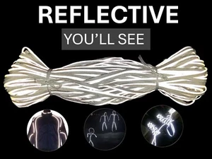 3 Meters x 10mm Reflective Silver Trim for Sewing - High Visibility Fabric Edge - Picture 1 of 19