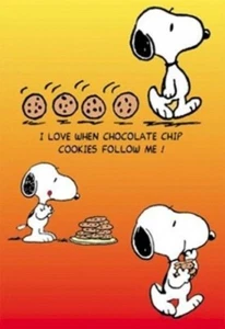 PÓSTER DE DIBUJOS ANIMADOS CACAHUETES ~ GALLETAS CON CHISPAS DE CHOCOLATE SNOOPY SÍGUEME 27x40 - Imagen 1 de 1