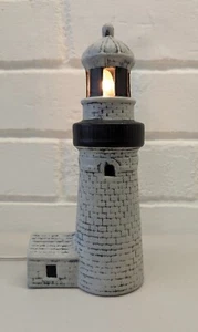 Keramik 10 Zoll großer Leuchtturm mit Arbeitslicht Maritim Dekor Figur - Bild 1 von 3
