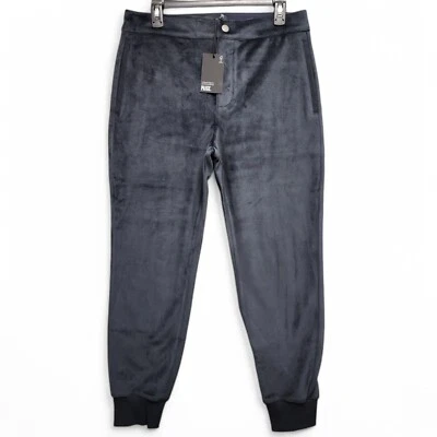 Joggers de terciopelo Paige Banks para hombre 31 azul marino tinta cremallera cierre de botón NUEVO con etiqueta Foto 1 de 4