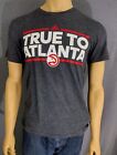 ATLANTA HAWKS NBA Basketball T Shirt Mens Small ADIDAS Grey "True to Atlanta"