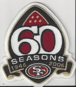 Parche de camiseta del 60 aniversario de los 49ers de San Francisco emblema nacional fuera de uso 2006 NFL - Imagen 1 de 2