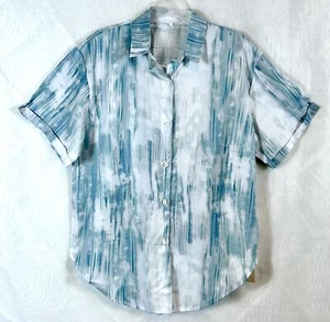 NWT Men’s Tie Dye blue And White Lightweight Hawaiian Shirt / XL - Picture 1 of 10