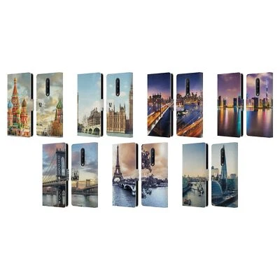 HEAD CASE DESIGNS CITY SKYLINES LEATHER BOOK WALLET CASE FOR ONEPLUS PHONES - Image 1 of 4