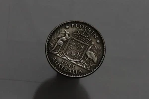 🧭 🇦🇺 AUSTRALIA FLORIN 1943 SILVER CIRCULATED B64 #1349 - Picture 1 of 2