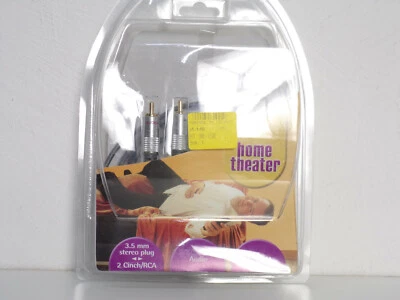 Cinch RCA Kabel, schwarz, Klinke 3,5 mm, Neu, 1,50 m lang, SV140 - Image 1 of 4