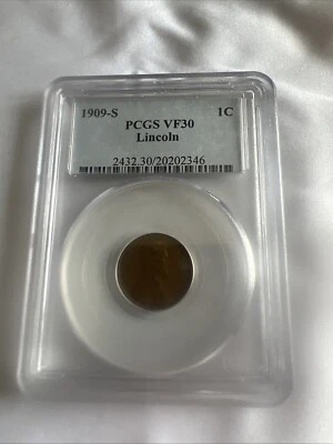 1909-S Lincoln Cent VF30 PCGS - Image 1 of 2