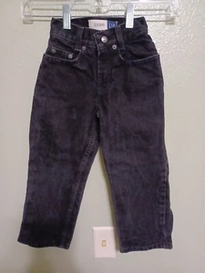 Vintage Kids Gap Black Jeans Slim Loose Fit Size 4 Made in U.S.A Used As-Is - Picture 1 of 10