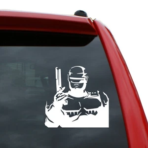 Robocop Vinyl Decal | Color: White | 5" tall - Bild 1 von 1