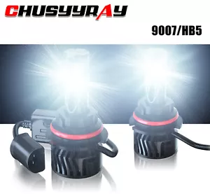 LED Headlight 9007 HB5 Hi/Low Beam 8000LM Bulbs Super Bright White Lamps Canbus - Picture 1 of 12