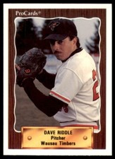 1990 PROCARDS WAUSAU TIMBERS DAVE RIDDLE #2125