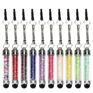 5pcs Diamond Stylus Touch Screen Pen Stylus Dust Plug For iPhone Tablet Android - Picture 1 of 15