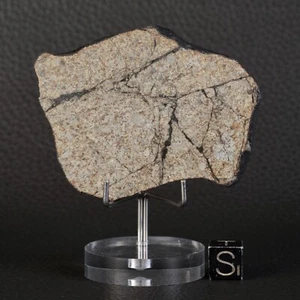 Météorite Vinales de 87,40 g Chondrite L6 End-Cut croute de fusion CUBA  - Picture 1 of 11