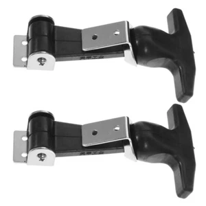 2 Pcs Draw Latches Stainless Steel Buckle Man Travel Rubber Toolbox - Picture 1 of 11