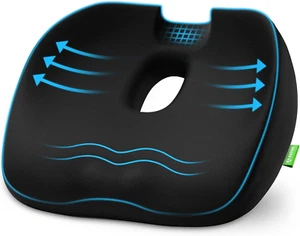 Innovative Donut Pillow Hemorrhoids Scientific Center Hole and Tailbone Cutout,  - Picture 1 of 12