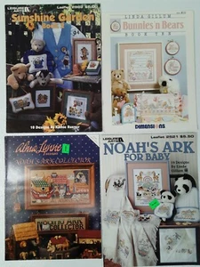 Lot of 4 NOAH'S ARK & TEDDY BEARS Cross Stitch Crafts - Picture 1 of 5