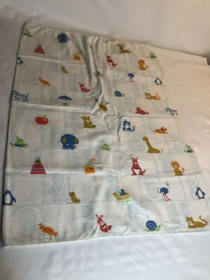 Vintage Bloques Globos ABC Franela Recepción Bebé Manta Alfabeto Foto 1 de 2