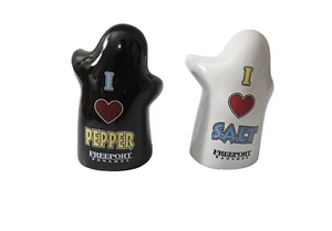 I Love Salt, I Love Pepper Hugging Ghost Shakers Freeport Bahamas - Picture 1 of 13