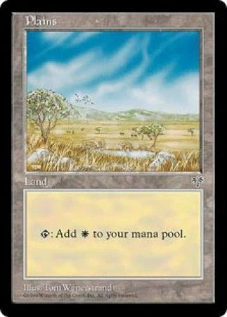 Plains (A) Mirage Light Play LP MTG Magic the Gathering DNA GAMES - Image 1 of 1