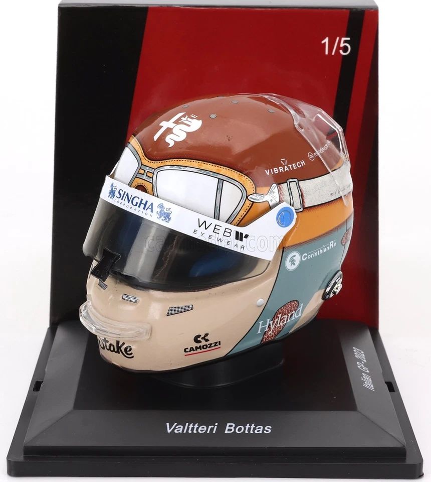 1/5 SPARK-MODEL - BELL HELMET - F1  CASCO HELMET ALFA ROMEO C43 TEAM STAKE 5HF12 - Immagine 1 di 1