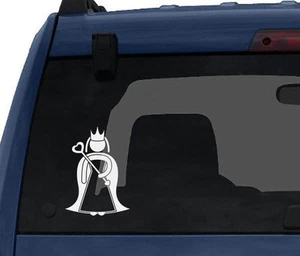 Stickman medieval #12 - Queen Robes cetro de personal tiara - calcomanía de vinilo coche tableta - Imagen 1 de 1