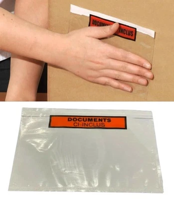 Documents Enclosed Wallets A5 A6 Envelope Print Clear Window Stick Self Adhesive - Image 1 of 4