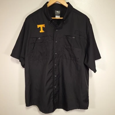 Tennessee Volunteers Men's XL Black Vented Fishing Shirt KA Knights Apparel - Image 1 of 4