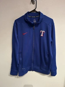 Texas Rangers Nike Baseball Blue Full Zip Jacket - Picture 1 of 8