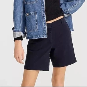 NWT J CREW 7" Stretch Chino Short Item H5809 SIZE 0 in Navy Blue Shorts - Picture 1 of 14