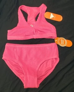 Wonder Nation Girl's Pink Popcorn Bikini Swimsuit 2-piece Size XS (4-5) NEW - Picture 1 of 8