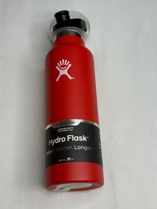 Discontinued Hydro Flask 21 oz Standard Mouth Red/Lava with Flex Sip Lid - Picture 1 of 4