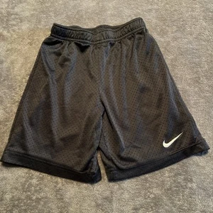 Nike Basketball Swoosh Mesh Boys Shorts Size 7 Gray Athletic Running Outdoor - Picture 1 of 4
