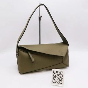 Condition LOEWE Loewe Puzzle Hobo Shoulder Bag Ladies A510J67X01 ARTICHOKE GREE - Picture 1 of 10