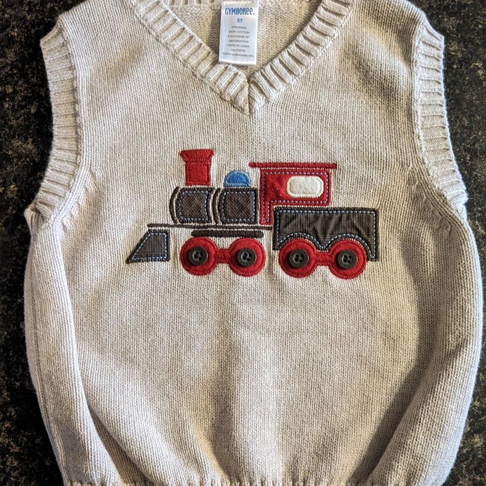 De colección 2007 - Gymboree Entrenamiento Suéter Chaleco Vacaciones - 3T - En muy buen estado Foto 1 de 3