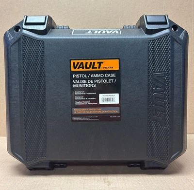 [NUEVO] (VCV200-0000-BLK) Estuche para pistola mediano Pelican V200 Vault-con espuma, negro Foto 1 de 4
