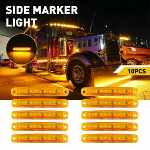 10X Amber LED Side Marker Lights Clearance Light Truck Trailer Waterproof - Picture 1 of 12