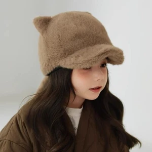 Children's Hat Thickened Warm Plush Baseball Cap - Picture 1 of 17