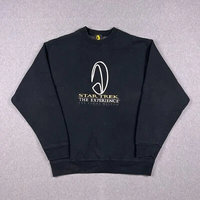 Sudadera De Colección Star Trek Experience Para Hombre Grande Negra Las Vegas Hilton Años 90 Y2K Foto 1 de 4