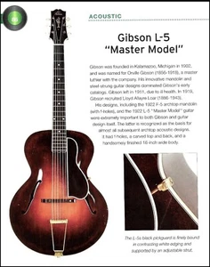 Gibson L-5 Master Model 1922 + 1986 G&L ASAT Deluxe guitarra historia artículo - Imagen 1 de 4