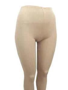 faMouS store Light Camel Ankle Length Thermal Leggings in sizes 8 10 14 16 18 - Picture 1 of 3