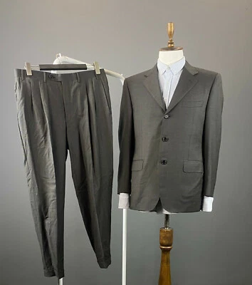 Blazer masculino Lanvin Super 150 lã três botões 2 peças terno + calça tamanho 50 - Imagem 1 de 4