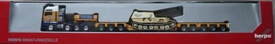 Herpa   (Spur H0)  158411   MAN TGX Tieflader mit Panzer  + OVP - unbenutzt - Bild 1 von 2