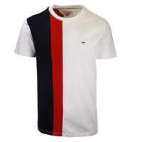 Tommy Jeans Men's Colorblock Vertical S/S T-Shirt (Size Medium)