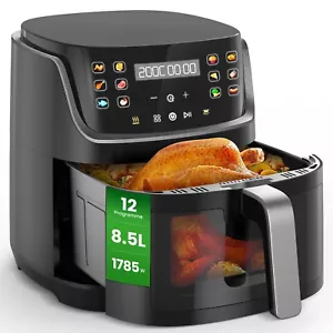 Friggitrice ad Aria, 8,5L XXL con LED Touch Display a Colori, 12 Funzioni - Foto 1 di 8
